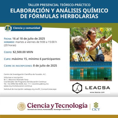 “Elaboración y Análisis Químico de Fórmulas Herbolarias”